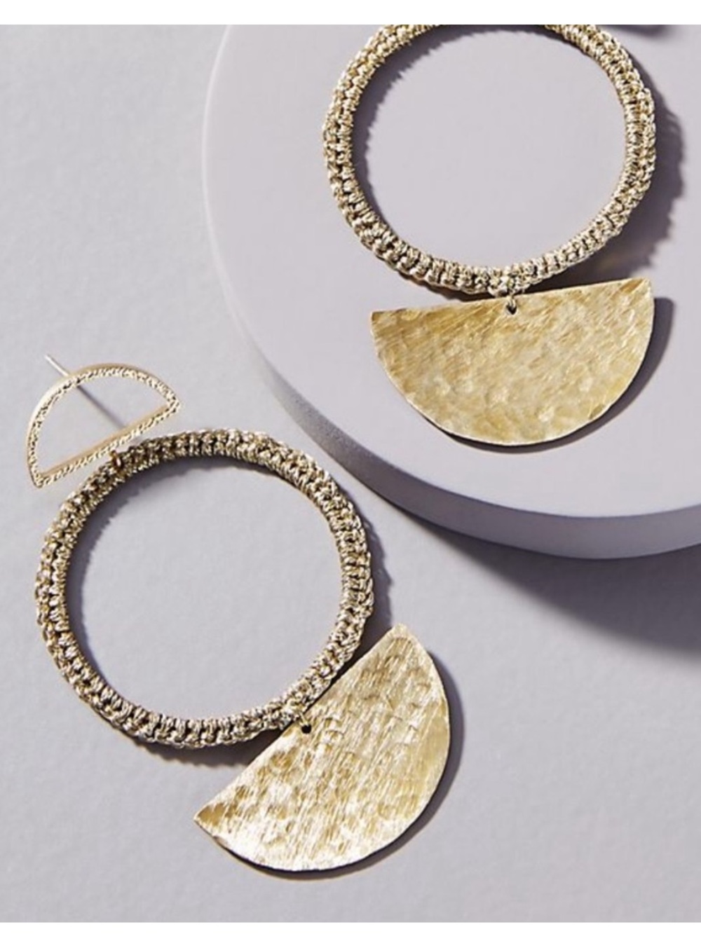 NWT Anthropologie Caitlyn Crocheted Drop Earrings